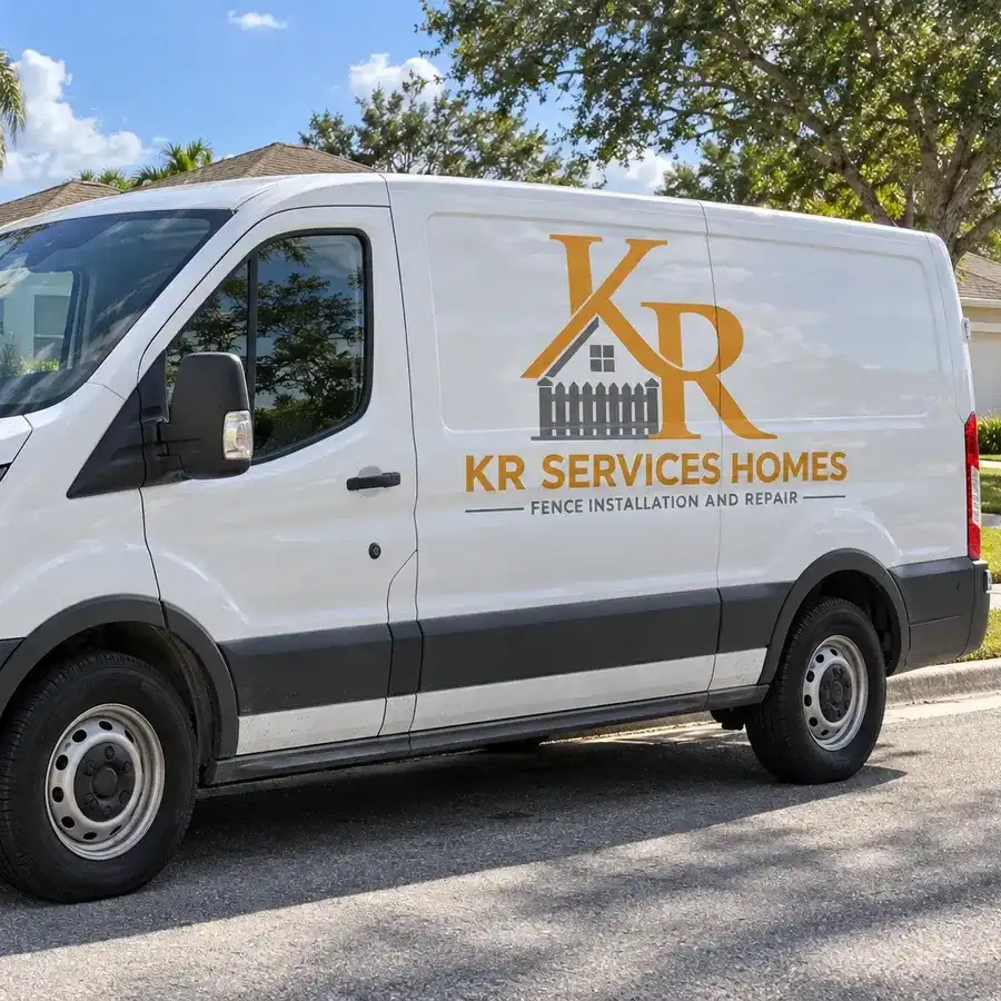 KR Services Homes work van with the company logo parked on a Central Florida street
